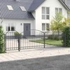 Sodo tvorelės vartai su arkiniu viršumi Assen Pilka Plienas