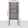Sodo vartai, antracito spalvos, 1x2,5m, plienas
