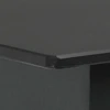 Sodo valgomojo stalas, juodas, 80x80x74cm, plienas ir stiklas