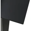 Sodo valgomojo stalas, juodas, 80x80x74cm, plienas ir stiklas