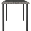 Sodo valgomojo stalas, pilkos spalvos, 140x70x73cm, poliratanas