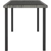 Sodo valgomojo stalas, pilkos spalvos, 180x70x73cm, poliratanas