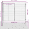 Sodo vartai, sidabrinės sp., 306x250cm, galvanizuotas plienas