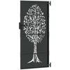 Sodo vartai Juoda 85 x 200 cm Milteliniu būdu padengtas plienas
