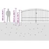 Sodo vartai su užraktu Woerden Pilka 100 x 400 cm Plienas