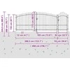 Sodo vartai su užraktu Woerden Pilka 100 x 400 cm Plienas