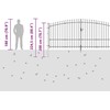 Sodo vartai su užraktu Woerden Pilka 150 x 400 cm Plienas