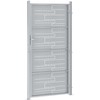 Sodo vartai 85 x 174 cm Nerūdijantis Plienas Sidabro Užrakintas