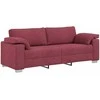 3-Vietis Sofa Vyno raudona 220 cm audinys