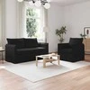Sofa Sofos komplektas 2 pcs Juoda 156 x 82 x 85 cm Audinys