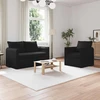 Sofa Sofos komplektas 2 vnt. Juoda Audinys
