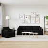Sofa 2 pcs Juoda 228 x 78 x 80 cm Aksomas