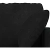 Sofa 2 pcs Juoda 228 x 78 x 80 cm Aksomas