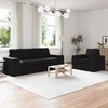 Sofa 2 pcs Juoda Metalas