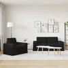 Sofa 2 pcs Juoda Metalas