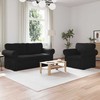 Sofa 2 pcs Juoda Metalas