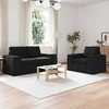 Sofa 2 pcs Juoda Metalas
