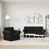 Sofa 2 pcs Juoda Metalas