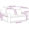 Sofa Sofos komplektas 2 pcs Kreminė 182 x 80 x 82 cm audinys