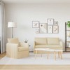 Sofa 2 pcs Kreminė Metalas