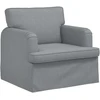 Sofa 2 pcs Šviesiai pilka Metalas