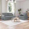Sofa 2 pcs Šviesiai pilka Metalas