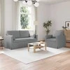 Sofa 2 pcs Šviesiai pilka Metalas
