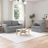 Sofa 2 pcs Šviesiai pilka Metalas