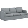 Sofa 2 pcs Šviesiai pilka Metalas