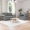 Sofa 2 pcs Šviesiai pilka Metalas