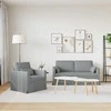 Sofa 2 pcs Šviesiai pilka Metalas