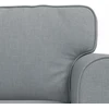 Sofa 2 pcs Šviesiai pilka Metalas