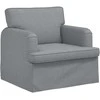 Sofa 2 pcs Šviesiai pilka Metalas