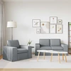 Sofa 2 pcs Šviesiai pilka Metalas