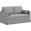Sofa 2 pcs Šviesiai pilka Metalas