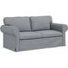 Sofa 2 pcs Šviesiai pilka Metalas