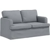 Sofa 2 pcs Šviesiai pilka Metalas