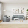 Sofa 2 pcs Šviesiai pilka Metalas