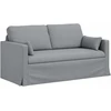 Sofa 2 pcs Šviesiai pilka Metalas