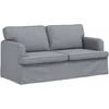 Sofa 2 pcs Šviesiai pilka Metalas