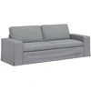 Sofa 2 pcs Šviesiai pilka Metalas