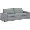 Sofa 2 pcs Šviesiai pilka Metalas