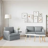 Sofa 2 pcs Šviesiai pilka Metalas