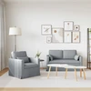 Sofa 2 pcs Šviesiai pilka Metalas
