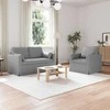 Sofa 2 pcs Šviesiai pilka Metalas