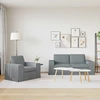 Sofa 2 pcs Šviesiai pilka Metalas