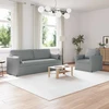 Sofa 2 pcs Šviesiai pilka Metalas