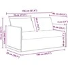 Sofa Sofos komplektas 2 pcs Tamsiai pilka 156 x 82 x 85 cm Audinys