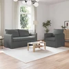 Sofa Sofos komplektas 2 vnt. Tamsiai pilka Audinys