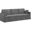 Sofa Sofos komplektas 2 pcs Tamsiai pilka 228 x 78 x 80 cm Aksomas